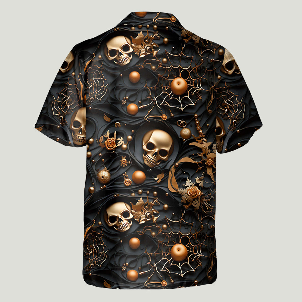 White Skull - Personalized Skull Hawaiian Shirt