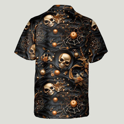 White Skull - Personalized Skull Hawaiian Shirt