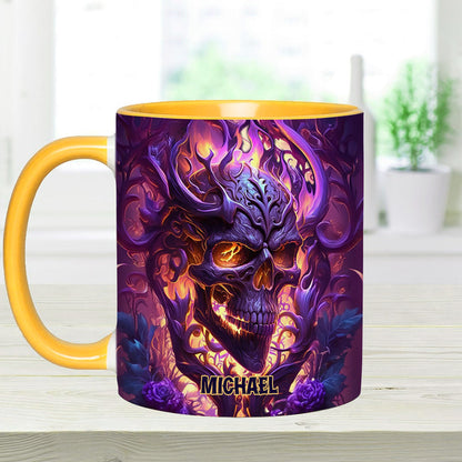 Fire and Fury - Personalized Skull Accent Mug