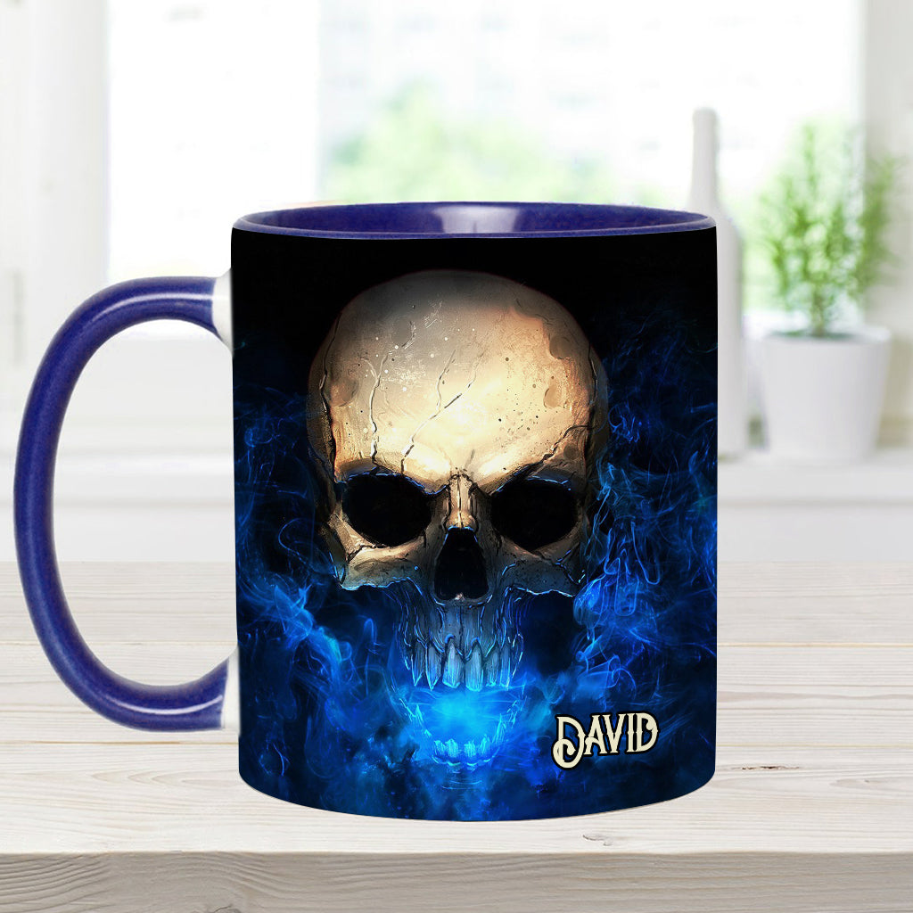 Ice And Fire - Personalized Skull Accent Mug