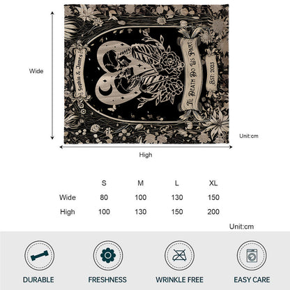 Till Death Do Us Part - Personalized Skull Blanket