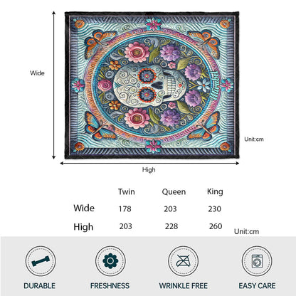 Beautiful Skull - Personalized Skull Quilt