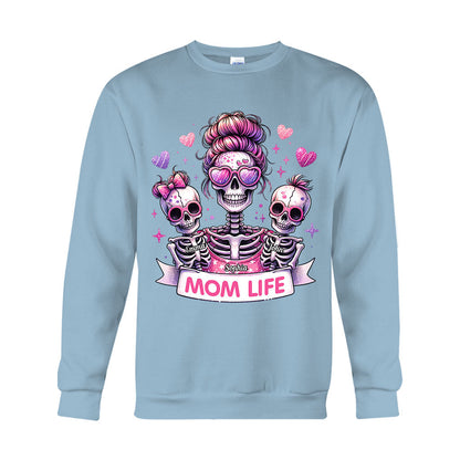 Mom Life - Personalized Skull T-shirt And Hoodie