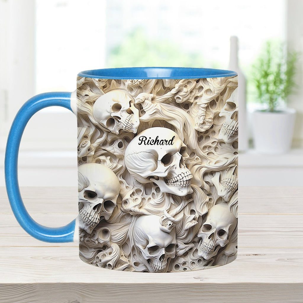 White Skull - Personalized Skull Accent Mug