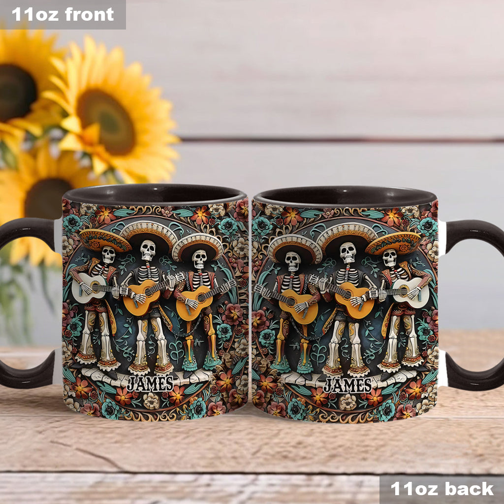 Skeleton Trio - Personalized Skull Accent Mug