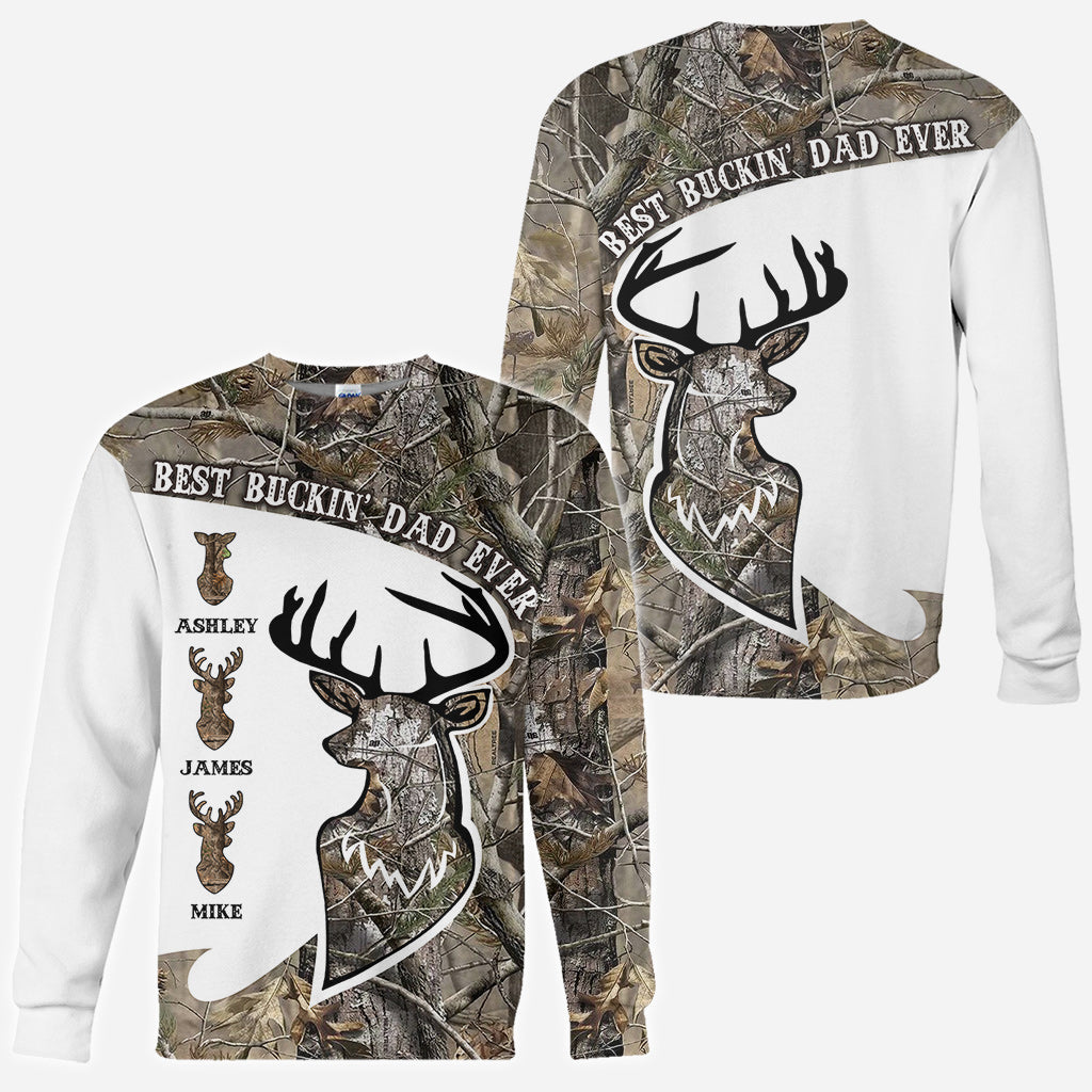 Best Bukin' Dad Ever - Personalized Hunting All Over Shirt