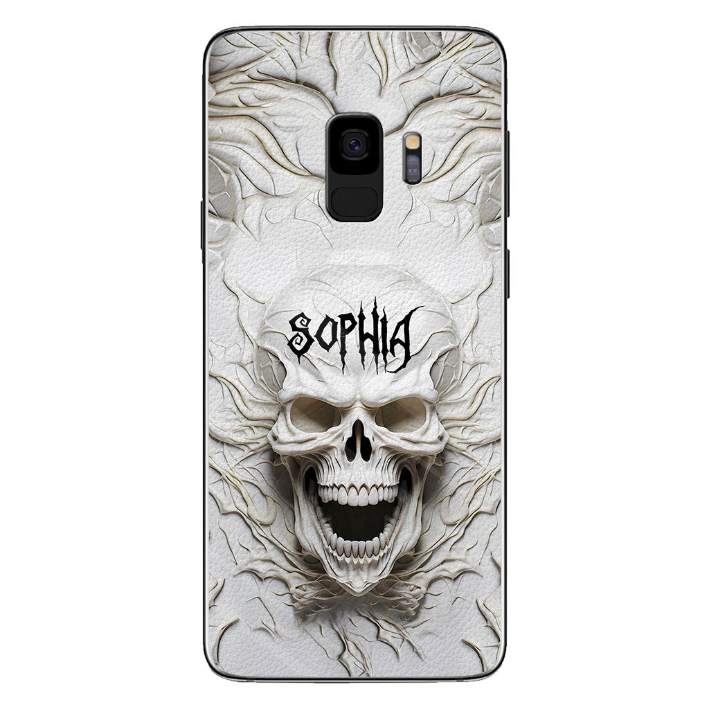 Beautiful White Skeleton - Personalized Skull Phone Case