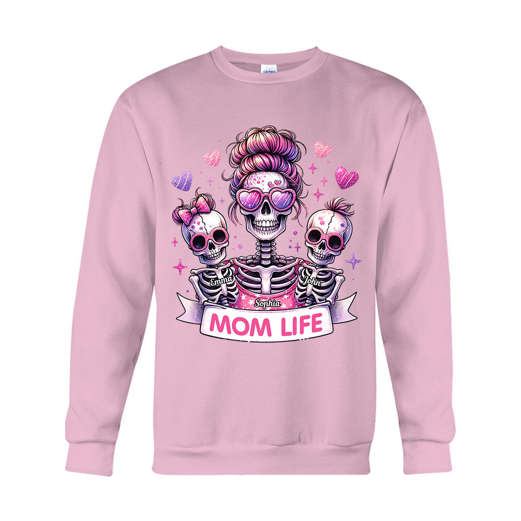 Mom Life - Personalized Skull T-shirt And Hoodie