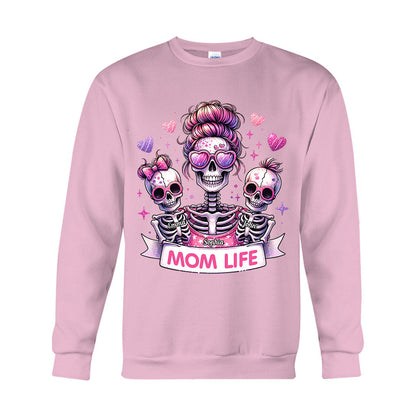 Mom Life - Personalized Skull T-shirt And Hoodie