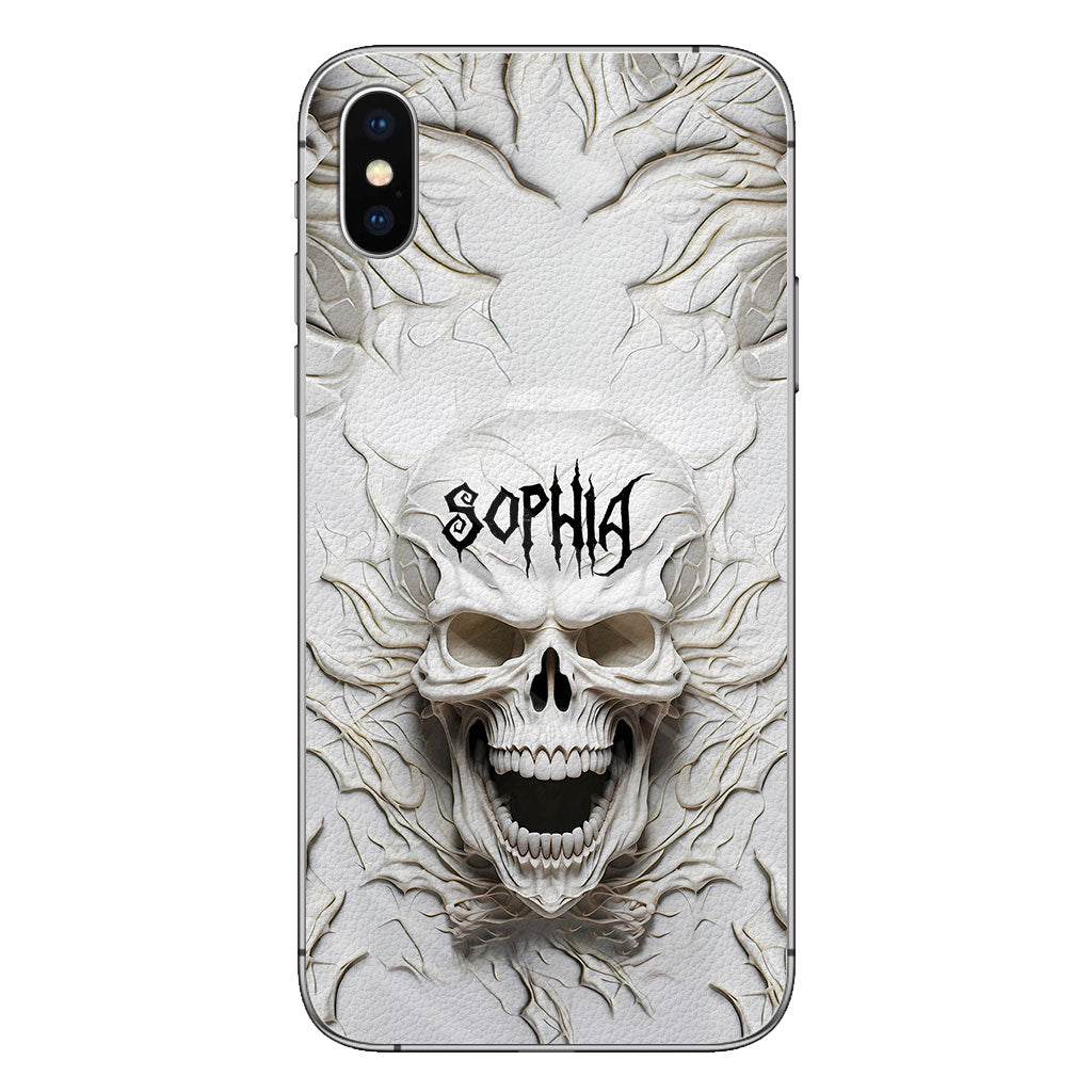 Beautiful White Skeleton - Personalized Skull Phone Case