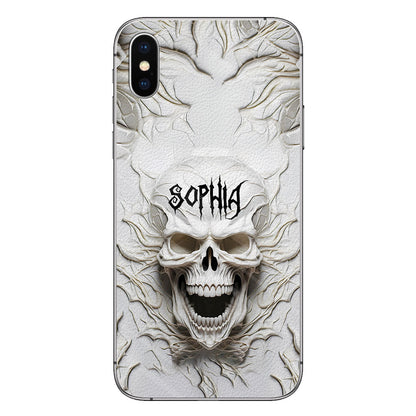 Beautiful White Skeleton - Personalized Skull Phone Case