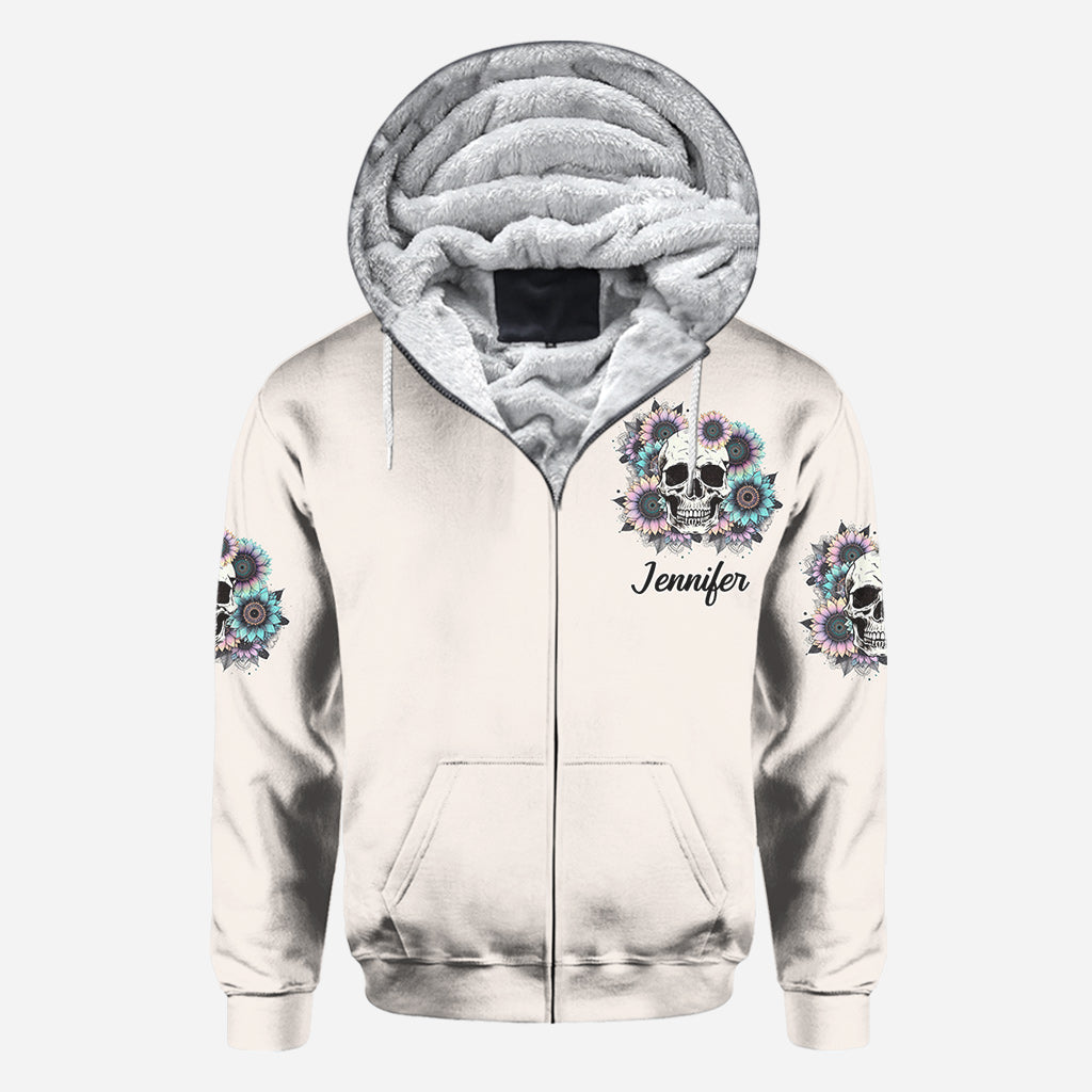 Beautiful Crazy - Personalized Skull All Over Shirt