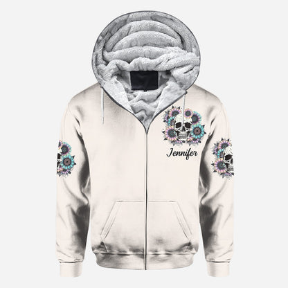 Beautiful Crazy - Personalized Skull All Over Shirt