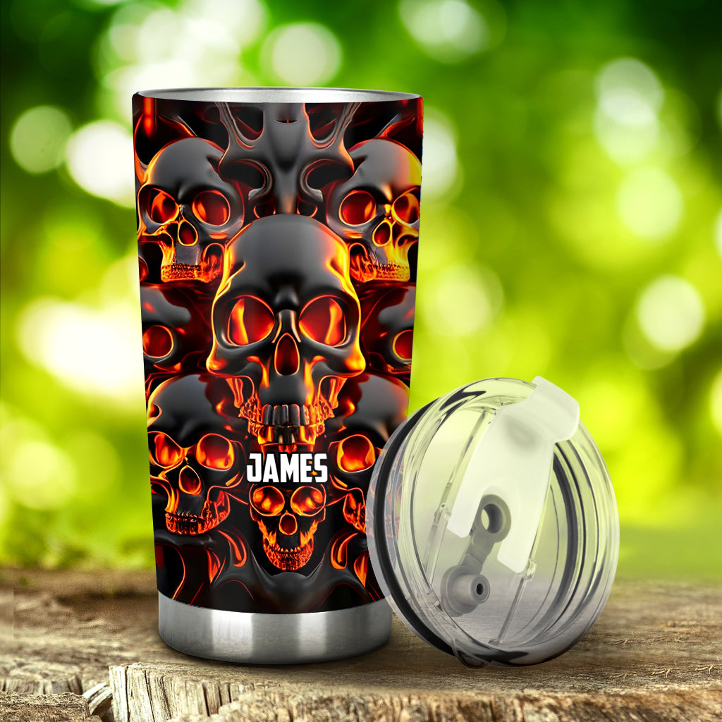 Touch My Coffee And I Will Drink From Your Skull - Personalized Skull Tumbler