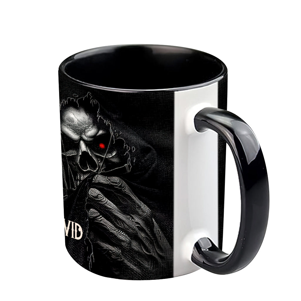 The Hidden Face - Personalized Skull Accent Mug