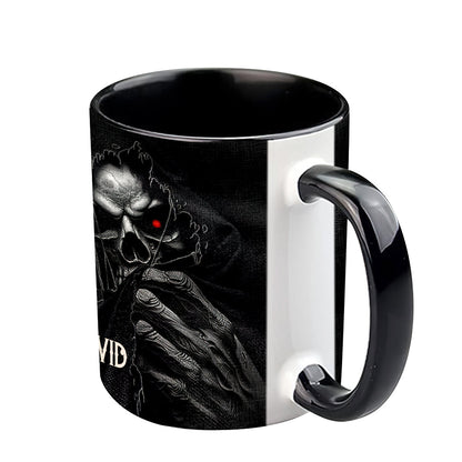 The Hidden Face - Personalized Skull Accent Mug