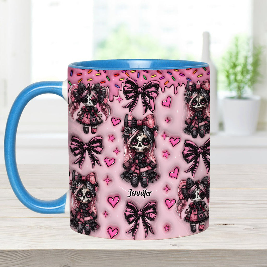 Sister Sister - Personalized Skull Accent Mug
