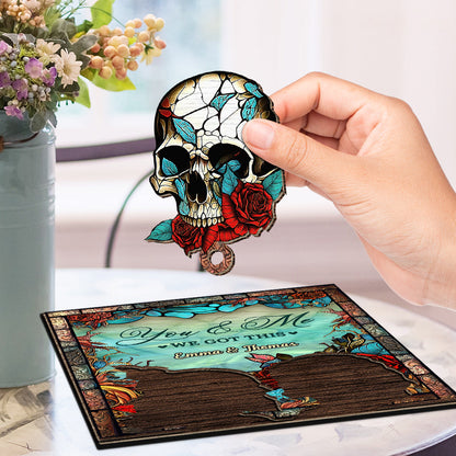 You And Me We Got This Skull Couple - Personalized Skull Key Holder