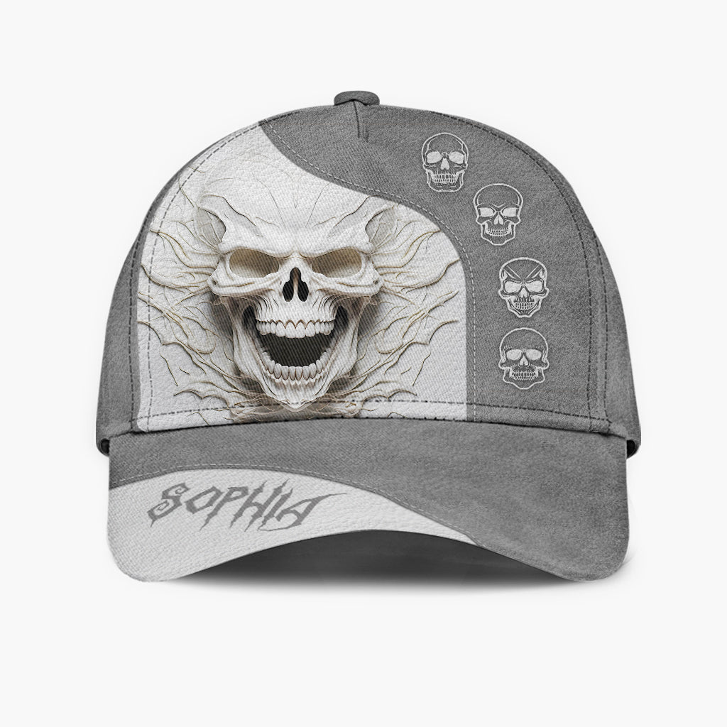 Beautiful White Skeleton - Personalized Skull Classic Cap