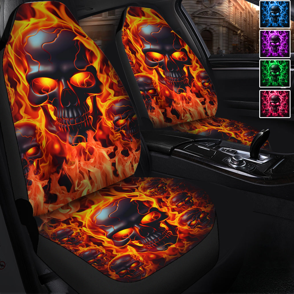 Get In Sit Down Shut Up Hold On - Personalized Skull Seat Covers
