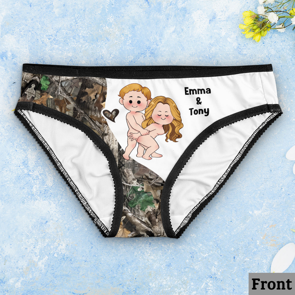 You Always Make Me Smile And Horny - Personalized Hunting Lace Border Women Briefs And Men’s Boxer Briefs