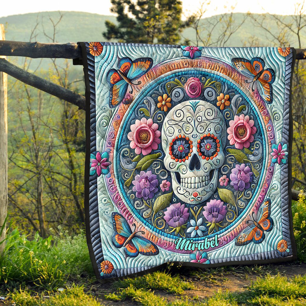Beautiful Skull - Personalized Skull Quilt