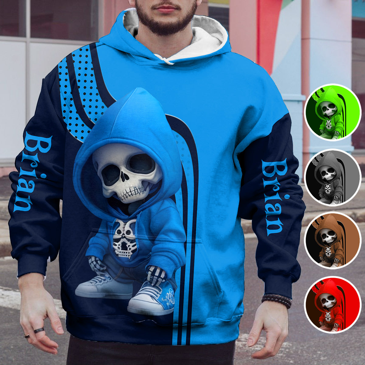 Stylish Skeleton - Personalized Skull All Over Shirt