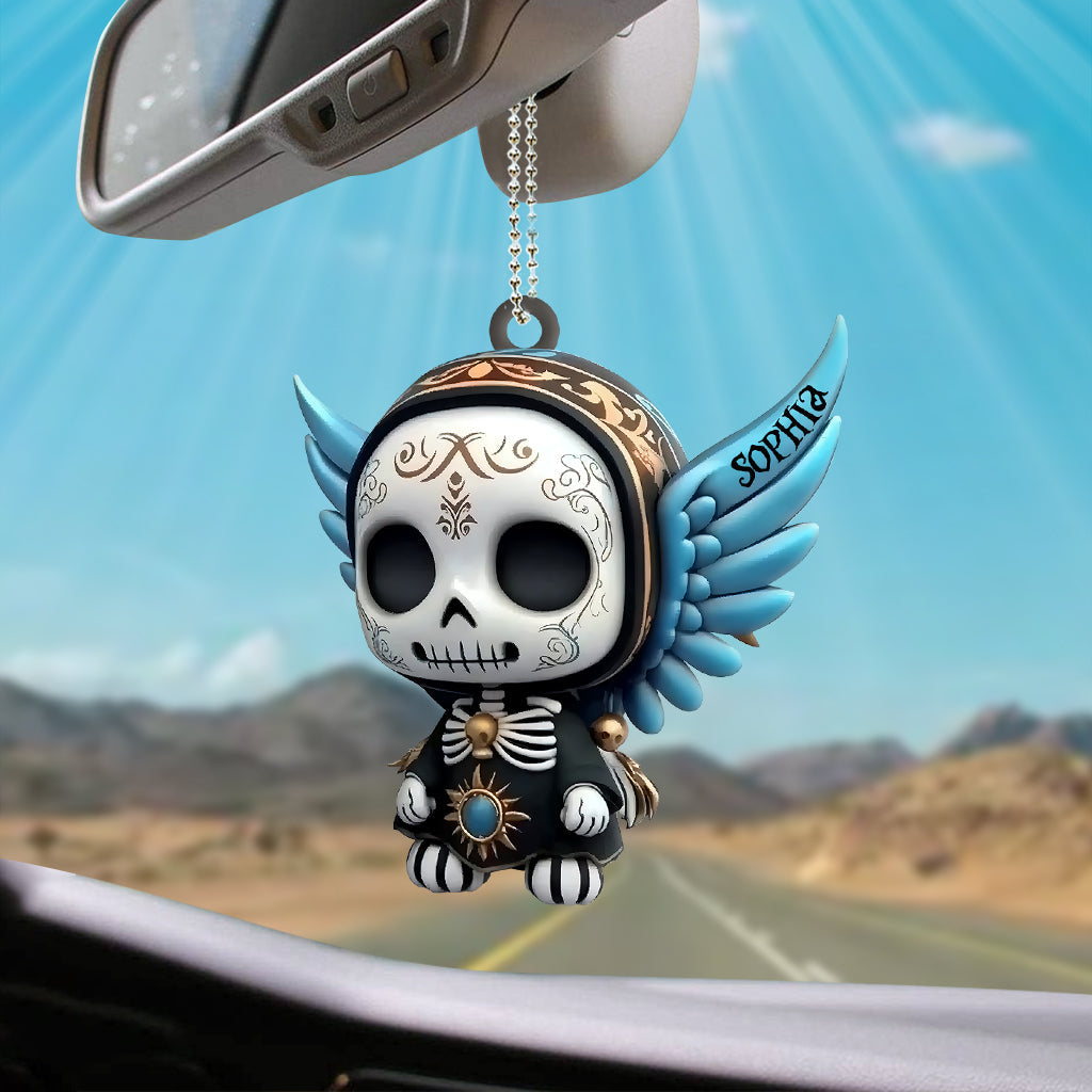 Day Of The Dead, Día de Muertos - Personalized Skull Car Ornament