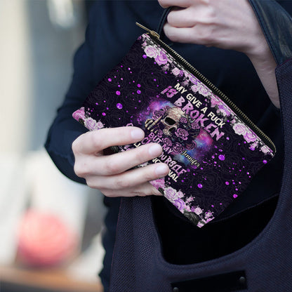 My Give A Fck Is Broken But My Go Fck Yourself Is Fully Functional - Personalized Skull Pouch