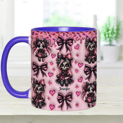 Sister Sister - Personalized Skull Accent Mug