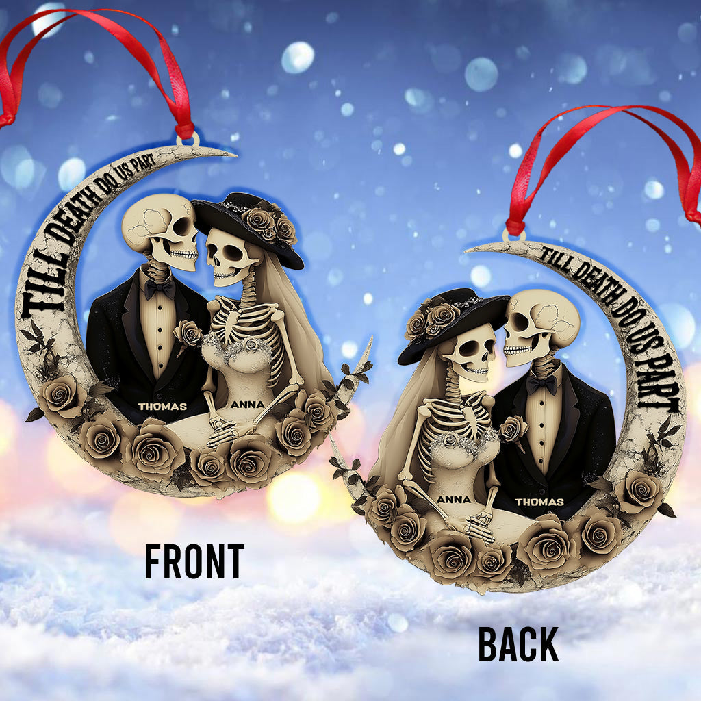 Till Death Do Us Part - Personalized Skull Ornament