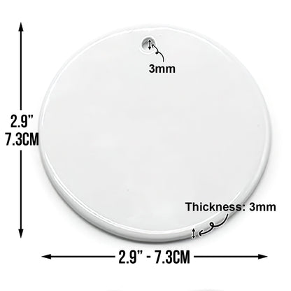 You & Me - Personalized Skull Ceramic Circle Ornament