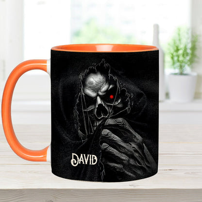 The Hidden Face - Personalized Skull Accent Mug