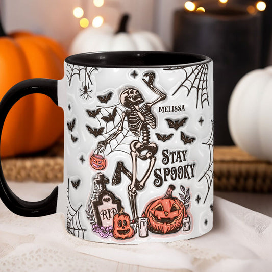 Stay Spooky - Personalized Skull Accent Mug