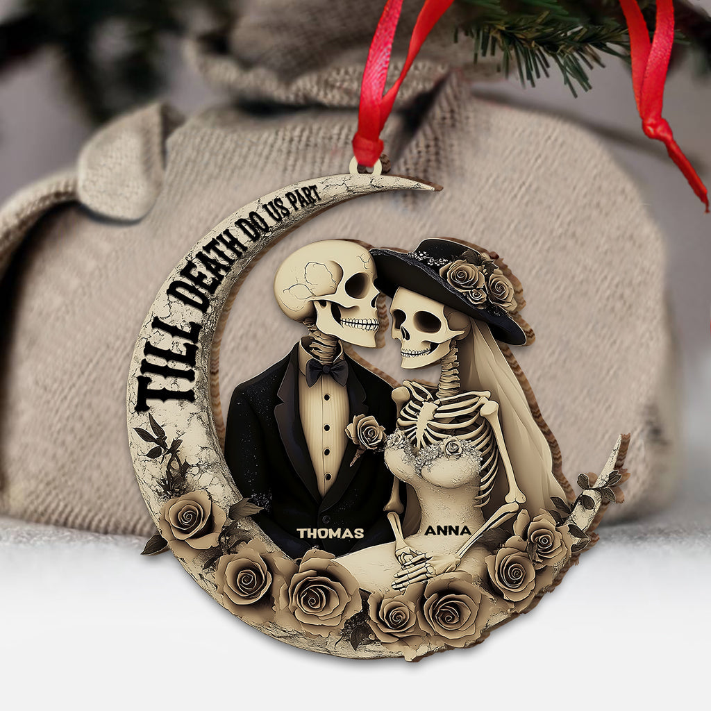 Till Death Do Us Part - Personalized Skull Ornament