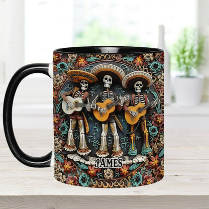 Skeleton Trio - Personalized Skull Accent Mug