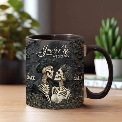 You & Me - Personalized Skull Accent Mug