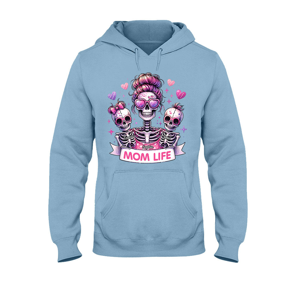 Mom Life - Personalized Skull T-shirt And Hoodie