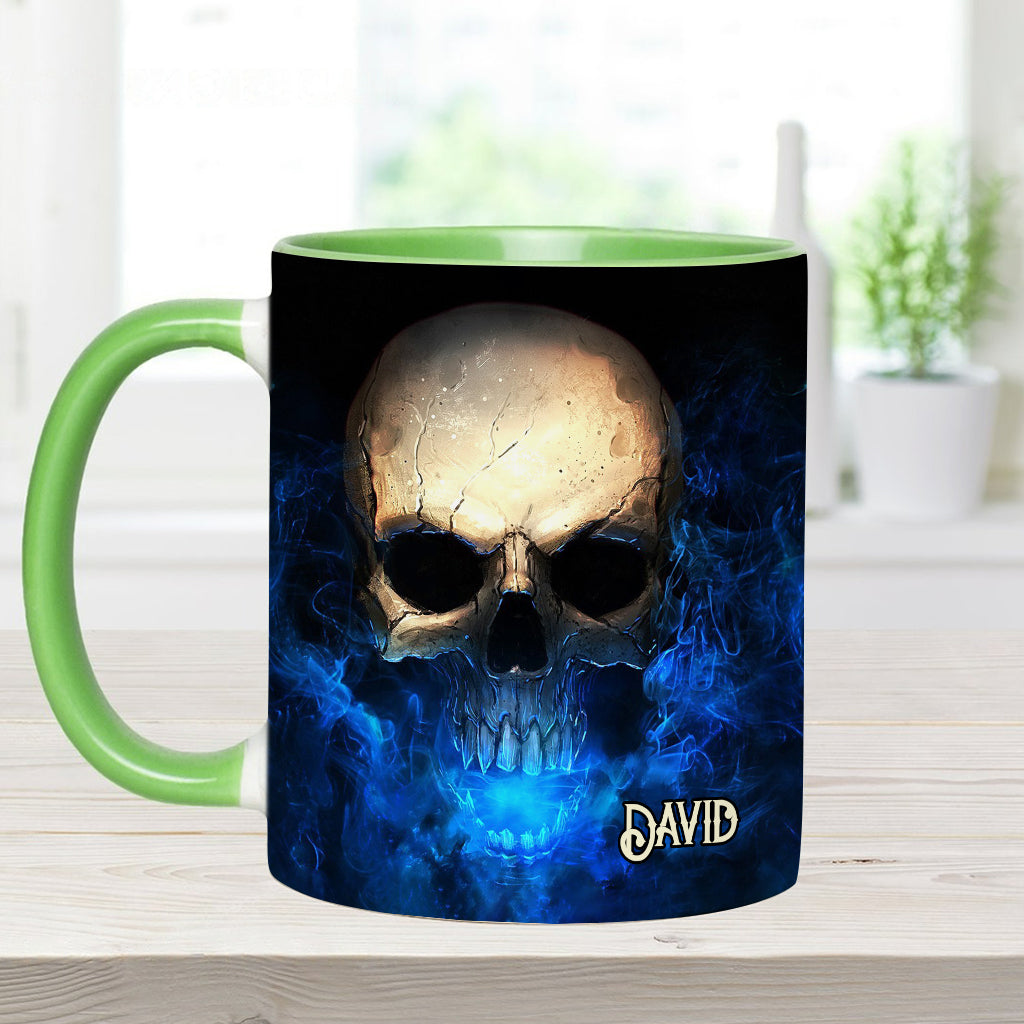 Ice And Fire - Personalized Skull Accent Mug
