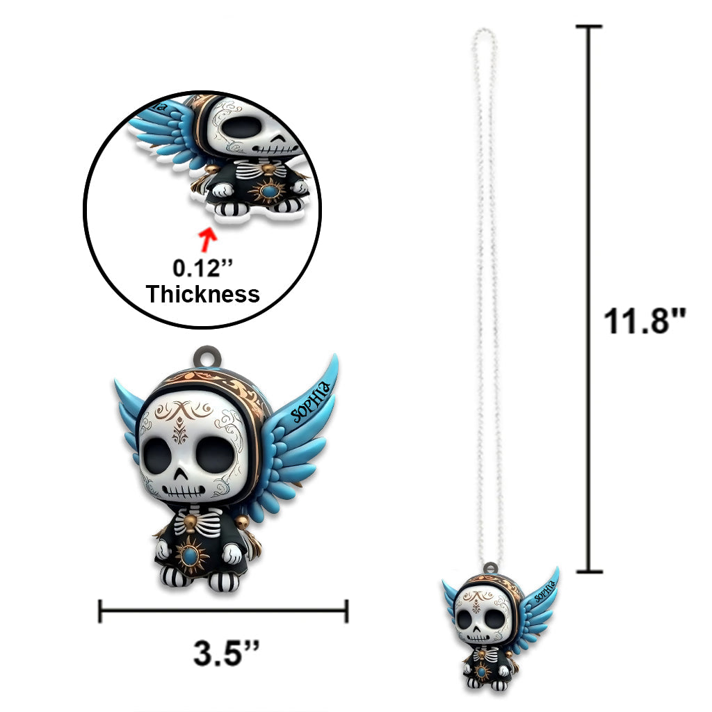 Day Of The Dead, Día de Muertos - Personalized Skull Car Ornament