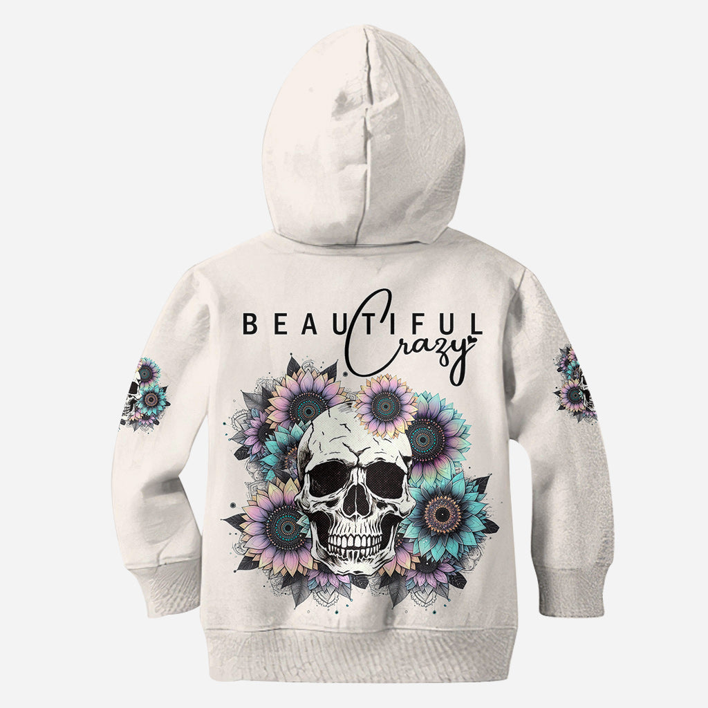 Beautiful Crazy - Personalized Skull All Over Shirt