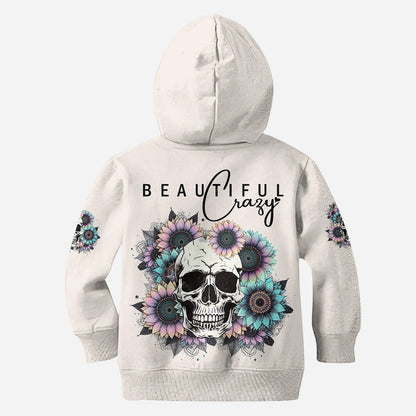 Beautiful Crazy - Personalized Skull All Over Shirt