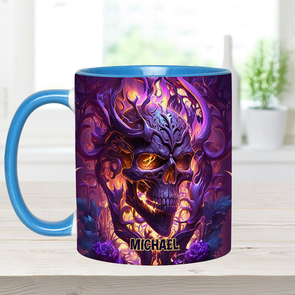 Fire and Fury - Personalized Skull Accent Mug