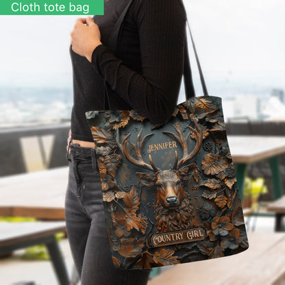 Country Girl - Personalized Hunting Tote Bag