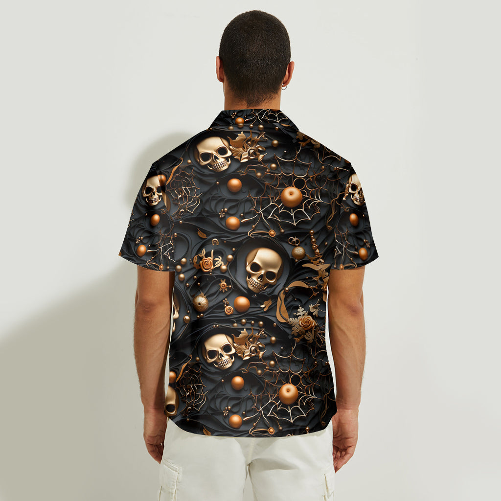 White Skull - Personalized Skull Hawaiian Shirt