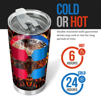 Touch My Coffee And I Will Drink From Your Skull - Personalized Skull Tumbler