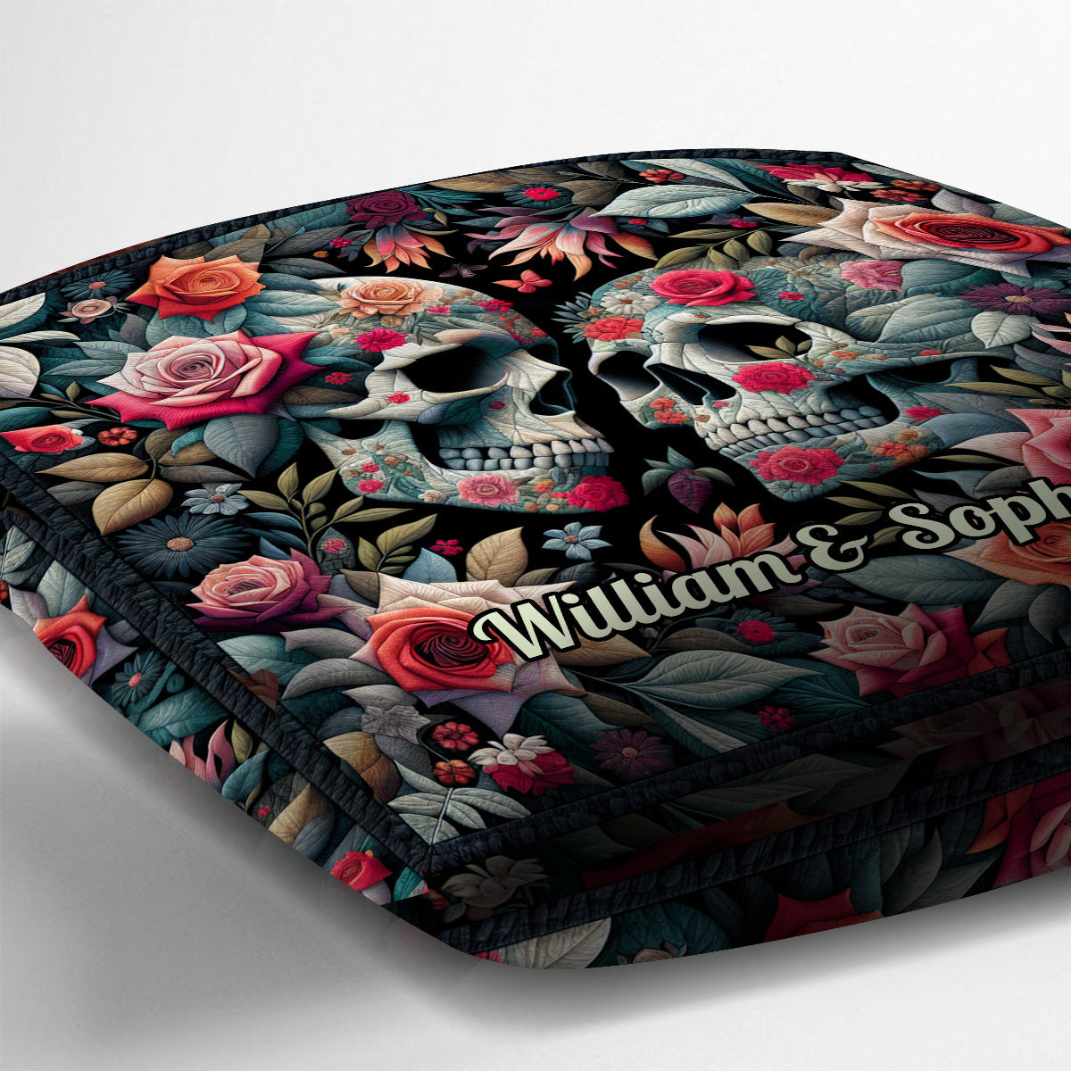 Til Death Do Us Part - Personalized Skull Throw Pillow