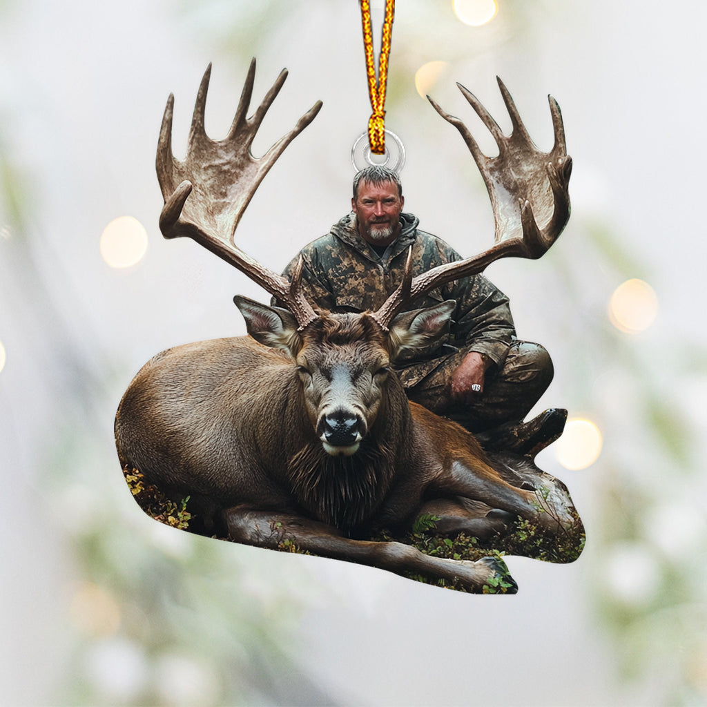 Any Photo Custom Onament - Personalized Hunting Custom Shaped Ornament
