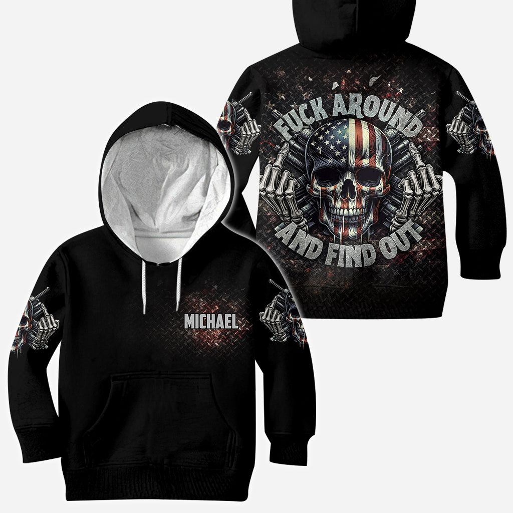 American Flag Skeleton - Personalized Skull All Over Shirt