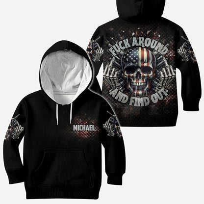 American Flag Skeleton - Personalized Skull All Over Shirt